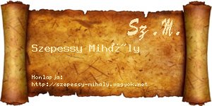 Szepessy Mihály névjegykártya