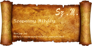 Szepessy Mihály névjegykártya